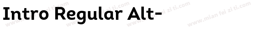 Intro Regular Alt字体转换